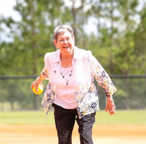After starting the program in 1972, Jean Williams led then-Lake City Community College’s softball team to seven national titles. (FILE)
