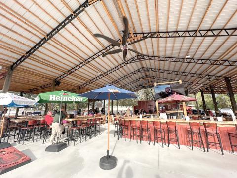 Cooper’s Hideout, an entertainment venue that also will feature food trucks and a bar, is set to open Saturday at 2102 SE Baya Drive. (COURTESY)