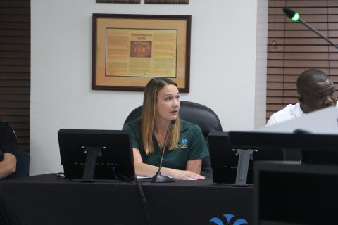 Lake City Finance Director Angie Taylor Moore said city staff recommended going with the highest millage rate at 5.5002. (MORGAN MCMULLEN/Lake City Reporter)