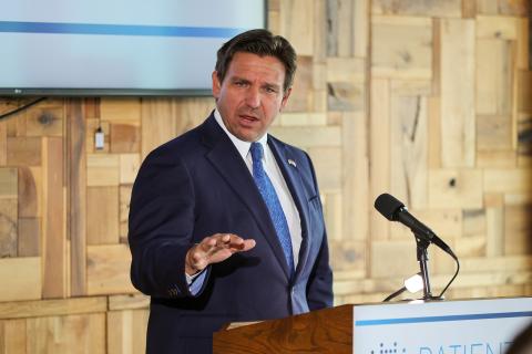 Florida Gov. Ron DeSantis approved a new state budget Monday. (LUIS SANTANA/Tampa Bay Times/TNS)
