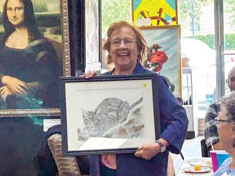 Gateway Artist Carol Ghionzoli was the first annual winner in the Precious Pets Portrait Contest with her drawing of her pet. Deadline for this year’s contest entry is Saturday. (COURTESY)