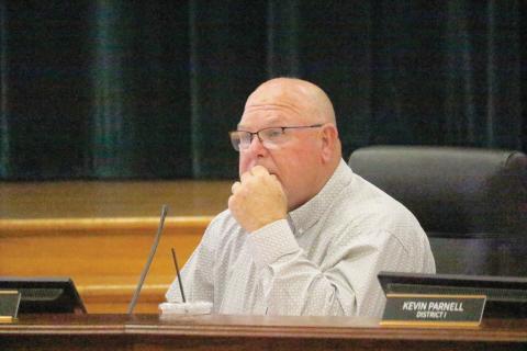 Columbia County Commissioner Rocky Ford said he was fine with the budget allocation presented by county administration for the Sheriff’s Office because ‘we have to present a balanced budget.’ (JAMIE WACHTER/Lake City Reporter)