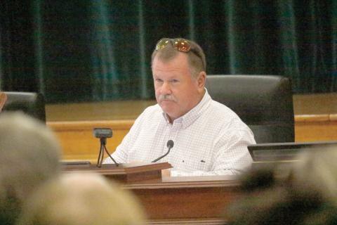 Columbia County Commission Chairman Tim Murphy said at the end of Thursday’s board meeting that he will never vote to allow another county to haul its waste to the county’s landfill. (JAMIE WACHTER/Lake City Reporter)