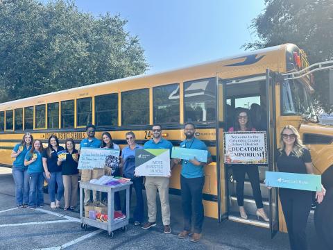 The Stuff the Buss campaign seeks to help local educators in securing classroom supplies through community and business donations. (COURTESY)
