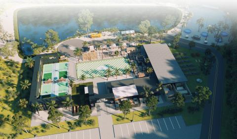 The Woods, an entertainment venue off of State Road 247, is hosting its grand opening Saturday. The vision of Michael Woods fetures pickleball courts, an outdoor skating rink, beach volleyball, space for live entertainment as well as a restaurant/bar and spaces for vendors and food trucks to hook up as well. (COURTESY)