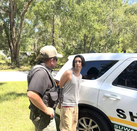Yoseph Robinson, an 18-year-old, was arrested Friday for his role in a series of armed vehicle burglaries in Pierce County, Georgia. (COURTESY SUWANNEE COUNTY SHERIFF'S OFFICE)