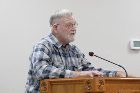 Bo Hancock, a Suwannee County resident, said the public has the right to say what they want at public meetings as the County Commission made changes to how it handles public comment. (JAMIE WACHTER/Lake City Reporter)