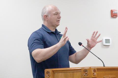 Ron Meeks, Suwannee County’s development services director, said any tweaks to the county’s comprehensive plan should be to try to spark residential developments near utilities at interstate interchanges. (JAMIE WACHTER/Lake City Reporter)