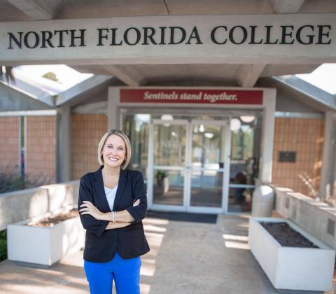 Jennifer Page will begin her tenure as the ninth president of North Florida College on Oct. 1. Page, a Suwannee County native, will be replacing John Grosskopf, who is stepping down due to health concerns. (COURTESY NORTH FLORIDA COLLEGE)