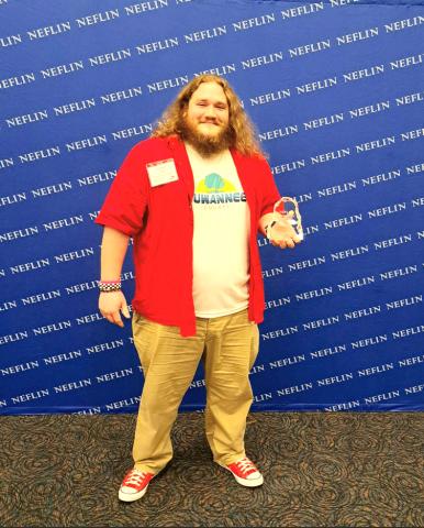 Josiah Cook with the Suwannee River Regional Library System won the Northeast East Florida Library Information network Member of the Year Award for his work with teenage programming at the Live Oak library. (COURTESY)