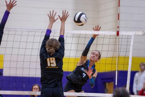 Branford hitter fires a shot against Union County in the District 6-R championship on Oct. 16. (JACK HOWDESHELL/Lake City Reporter)