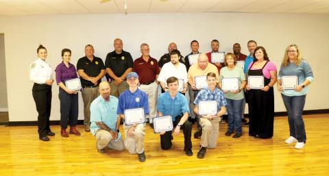The Lake City Police Department celebrated the graduating classes from this year’s Citizen Police Academy as well as the Explorers program Thursday evening at Teen Town. (TONY BRITT/Lake City Reporter)