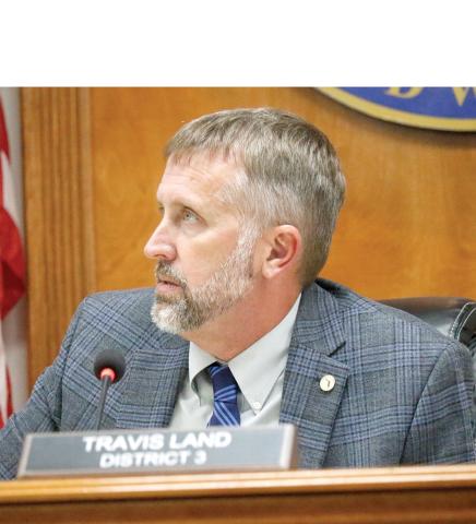 Suwannee County Commission Chairman Travis Land began a discussion Tuesday to give county-owned roads inside the City of Live Oak to the city. (JAMIE WACHTER/Lake City Reporter)