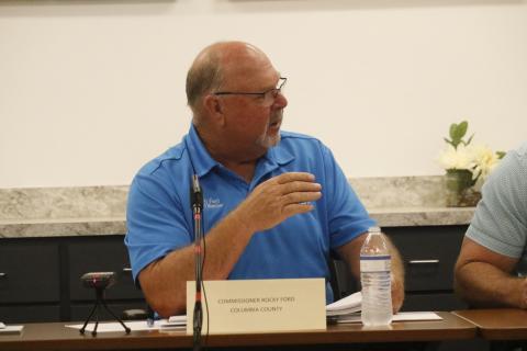 NFWUA Chairman and Columbia County Commissioner Rocky Ford agreed with the goals set by Executive Director Shannon Roberts at Wednesday’s meeting. (JAMIE WACHTER/Lake City Reporter)