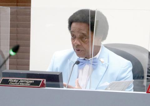 Lake City Councilman Ricky Jernigan was the lone board member to vote against delaying a move to give City Manager Don Rosenthal the authority to issue trespass warnings from city property. (MORGAN MCMULLEN/Lake City Reporter)
