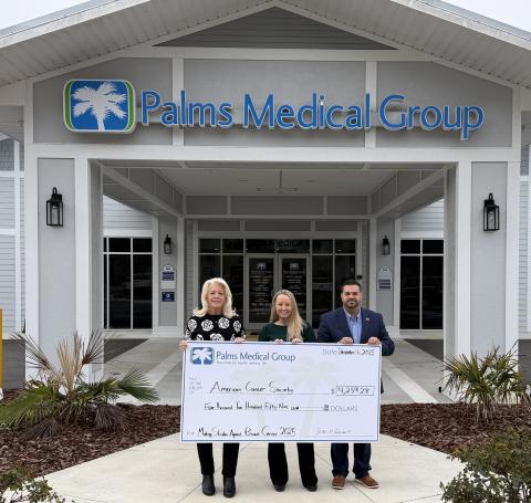 Palms Medical Group staff raised more than $4,000 for breast cancer awareness in support of the American Cancer Society’s Making Strides Against Breast Cancer initiative. (COURTESY)