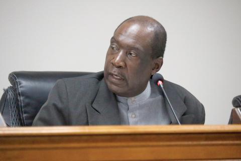 Maurice Perkins speaks during a previous Suwannee County Commission meeting. Perkins died Nov. 26. (FILE)
