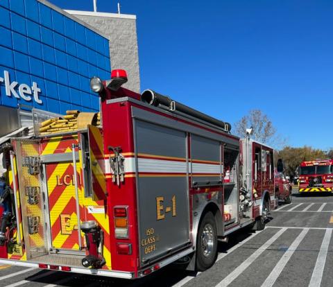 The Lake City Fire Department responded to Walmart on Sunday morning as the store filled with smoke following an electrical fire. (COURTESY LAKE CITY FIRE DEPARTMENT)