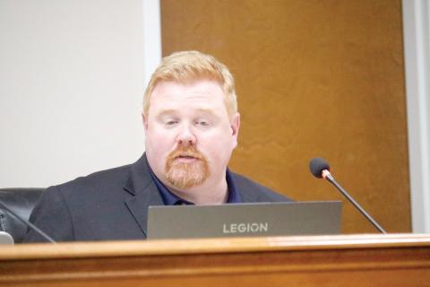 Suwannee County Attorney Adam Morrison was given consensus to seek the purchase of the public works building from the Town of Branford as part of negotiations to take over the fire service for the town. The building would be used for living quarters for firefighters at the Branford station. (JAMIE WACHTER/Lake City Reporter)