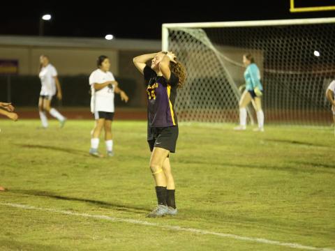 Jenavieve Farrer reacts following a loss to Suwannee on Jan. 9. (PAUL BUCHANAN/Lake City Reporter)