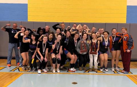 The Branford girls weightlifting team won District 7-1A titles in traditional and Olympic on Thursday. (COURTESY)