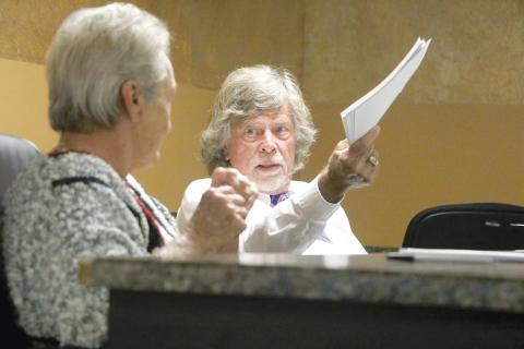 Lake Shore Hospital Authority Trustee Don Kennedy thanked Executive Director Dale Williams during Monday’s meeting for signing the agreement in December to give the main Lake Shore hospital building to Meridian Healthcare. (FILE)