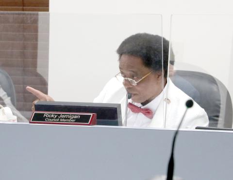 Lake City Councilman Ricky Jernigan said he believed any inclusion of the Kiwanis Club of Lake City in a public bench maintenance contract was some ‘scheme’ of Councilor James Carter, the civic group’s president. The contract has been in place since before Carter was on the council or the club’s president. (MORGAN MCMULLEN/Lake City Reporter)