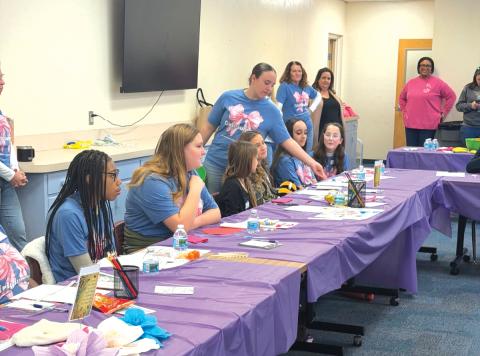 The Altrusa Girls Summit, attended by 18 sixth-graders, gave information to students regarding finances as well as being ‘intentional’ with one’s thoughts. (COURTESY)