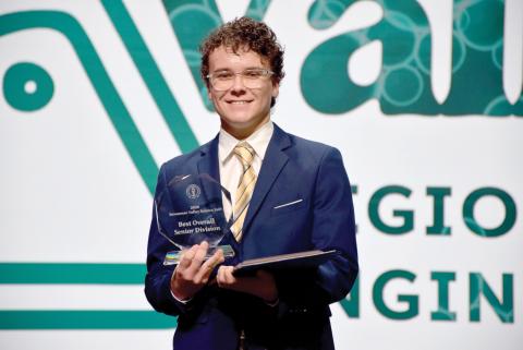 Lafayette High’s Harrison Jackson’s project on beef tallow biproducts was named the best overall project in the senior division last week at the Suwannee Valley Regional Science & Engineering Fair at Florida Gateway College. (COURTESY FLORIDA GATEWAY COLLEGE)