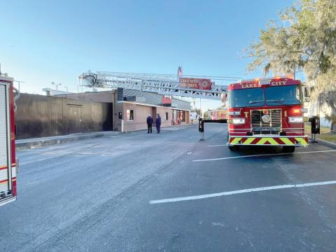 The Lake City Fire Department responded Monday morning to a fire in the ceiling above the kitchen at the Wendy’s on U.S. Highway 90. (COURTESY LAKE CITY FIRE DEPARTMENT)