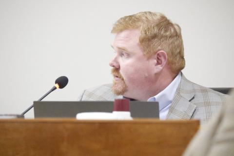 Suwannee County Attorney Adam Morrison warned the commissioners about a string of land deals the past few months that have left 14 property owners with non-conforming land that can’t be built on. (JAMIE WACHTER/Lake City Reporter)