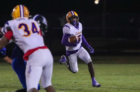 Columbia cornerback Tacori Allen returns a punt for a touchdown against Ridgeview last season. (FILE)