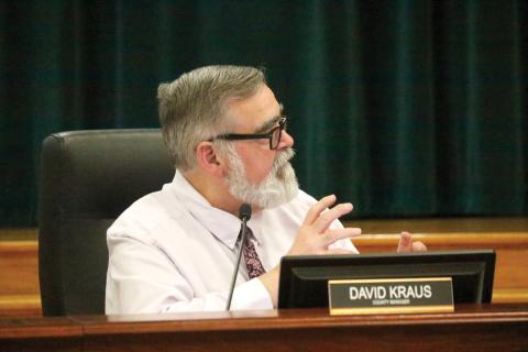 JAMIE WACHTER/Lake City Reporter Columbia County Manager David Kraus said AgroLiquid was moving forward with a septic tank at the North Florida Mega Industrial Park after its permit for a temporary holding tank was denied by the state. (JAMIE WACHTER/Lake City Reporter)