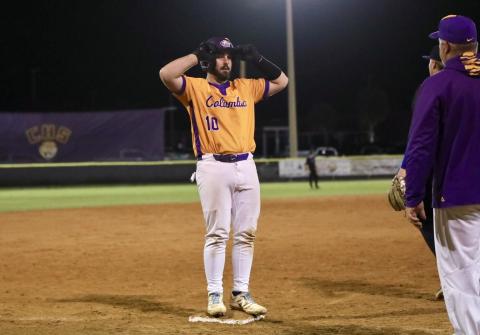 Columbia catcher Casen Maddox had two RBIs in the Tigers' 9-5 win over Florida High on Tuesday. (BRENT KUYKENDALL/Lake City Reporter)