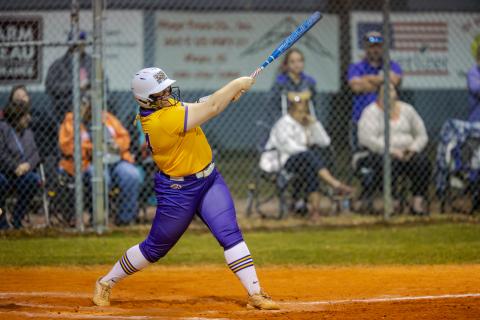Columbia pitcher Josie Raulerson hit her third home run of the week during Friday's 19-6 win over Lafayette. (JACK HOWDESHELL/Lake City Reporter)