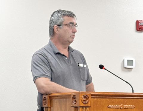 Robert Domingue, the Columbia County utilities superintendent for the North Florida Water Utilities Authority, told the board that keeping the same extended aeration system for the Ellisville wastewater plant was the best path forward. (JAMIE WACHTER/Lake City Reporter)