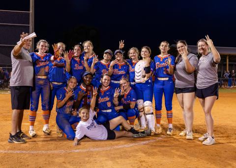 Branford claimed its third consecutive District 6-R championship by defeating Dixie County 11-0 on Thursday. (JACK HOWDESHELL/Lake City Reporter)