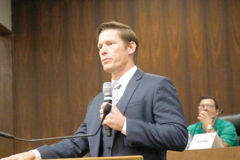 Adam Collins, who is seeking office on the Live Oak Council, wants to look in to innovative ways to improve infrastructure. (JAMIE WACHTER/Lake City Reporter)