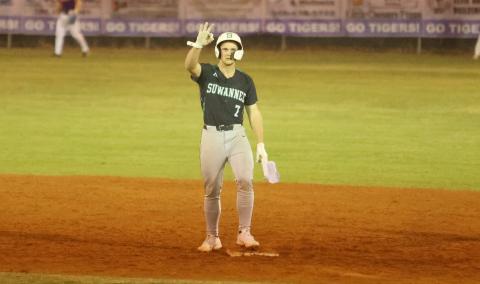 Suwannee's Easton O'Quinn hit a grand slam to help propel the Bulldogs to a 10-0 win over Wolfson in the district 3-3A semifinals on Wednesday. (PAUL BUCHANAN/Lake City Reporter)
