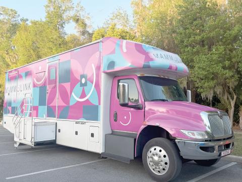 Mammolink 3D Mobile Mammography will have its Mammobus at Palms Medical Group in Branford on Friday. (COURTESY)