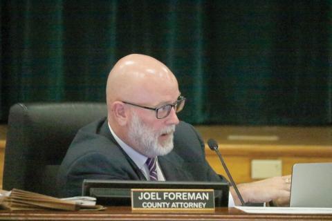 County Attorney Joel Foreman suggested if the County Commission wanted to change its code of ethics to send in suggestions to him and he provide several alternatives to those portions of the code. (JAMIE WACHTER/Lake City Reporter)