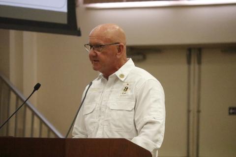 Columbia County Fire Chief Jeff Crawford recommended the County Commission extend the county’s burn ban while also wanting to deny any permits for fireworks at graduations due to fire conditions. (JAMIE WACHTER/Lake City Reporter)
