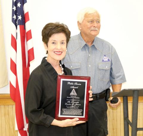 Retired Third Judicial Circuit Court Judge Leandra Johnson was recognized Monday night by the Columbia County Farm Bureau. The Farm Bureau named Johnson its 2026 Public Service Award winner at its annual public officials dinner. (TONY BRITT/Lake City Reporter)