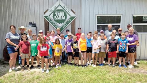 Lafayette and Union County 4-H Day Campers learn the importance of forest managment to wildlife during the ‘Jr. Homesteaders 4-H Day Camp: Back to the Basics.’ (COURTESY LAFAYETTE COUNTY 4-H)