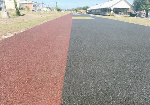 The parking improvements at Heritage Square on the north side of downtown Live Oak are now waiting on striping and lining to be completed. (FILE)