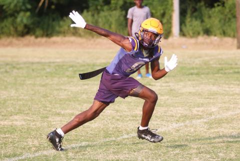 Columbia cornerback Javion Willis runs through a drill during Tuesday’s practice. Willis, a transfer from Mandarin, is competing for a starting job in the Tigers’ secondary. (JORDAN KROEGER/Lake City Reporter)