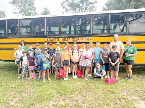 Lafayette 4-H arrives for the first day at 4-H Camp Cherry Lake in Madison. (COURTESY LAFAYETTE COUNTY 4-H)