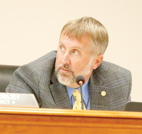 Suwannee County Commissioner Travis Land said Tuesday that he was concerned with not seeking bids on a project as large as the $865,00 engineering and design of an elevated water tower. (JAMIE WACHTER/Lake City Reporter)