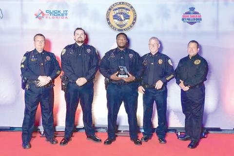 The Lake City Police Department won first place in Category 4 of the 2025 Florida Law Enforcement Liaison Traffic Safety Challenge. (COURTESY)