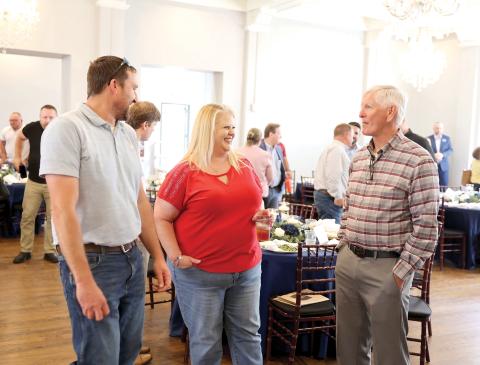 Columbia County Economic Development Director Jennifer Daniels, mingling at one of the economic development week events last year, said this year’s week of events is designed to highlight the workforce that can be built here. (COURTESY)
